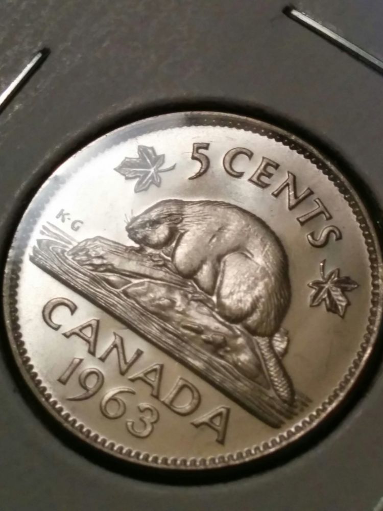 1896-Large-Cent-And-1963-Unc-Canadian-Nickel!